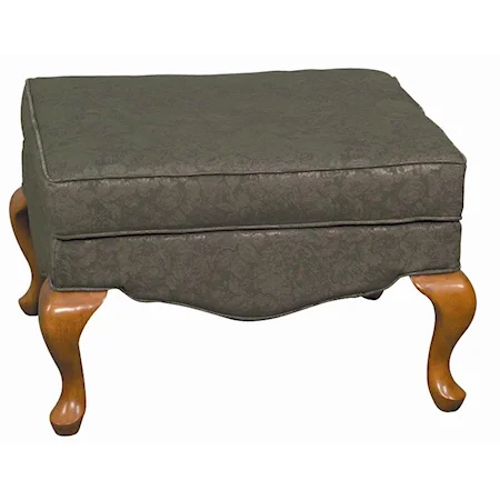 Traditional Ottoman with Cabriole Legs