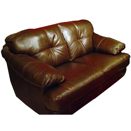 Casual Leather Loveseat