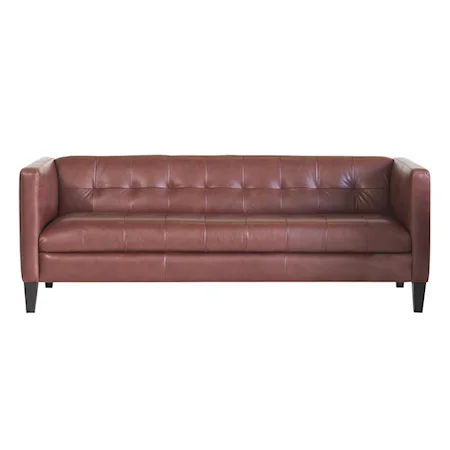 Contemporary Tufted Leather Sofa