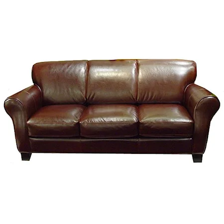 Three-Seat Leather Sofa