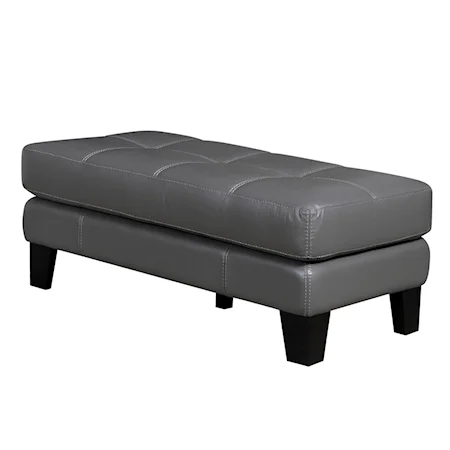 Contemporary Cocktail Ottoman with Line Tufting