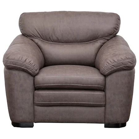 Casual Chair with Pillow Arms
