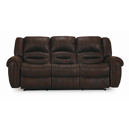 Reclining Sofa with Nailhead Trim