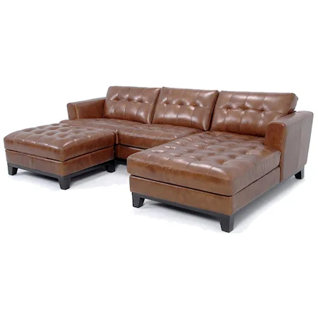Small Sectional Sofa with Right Facing Chaise