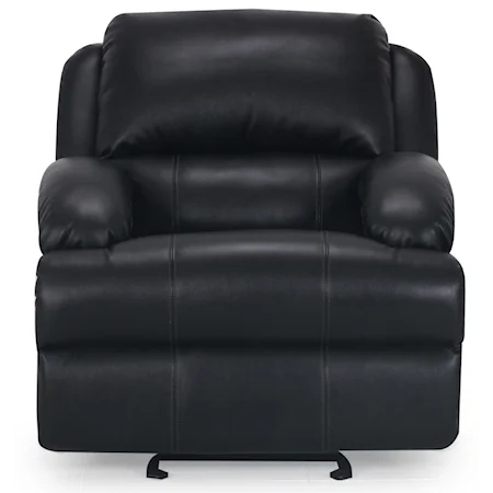 Casual Power Rocker Recliner with Bustle Back