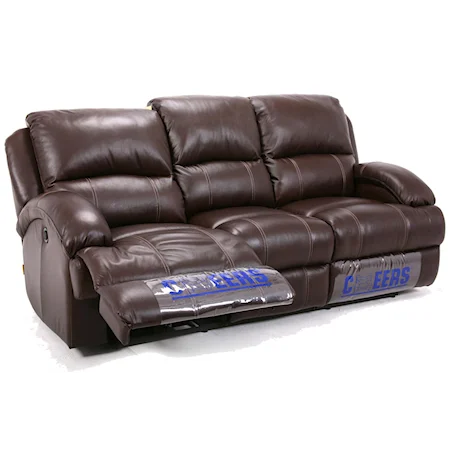 Casual Power Reclining Sofa with Bustle Back