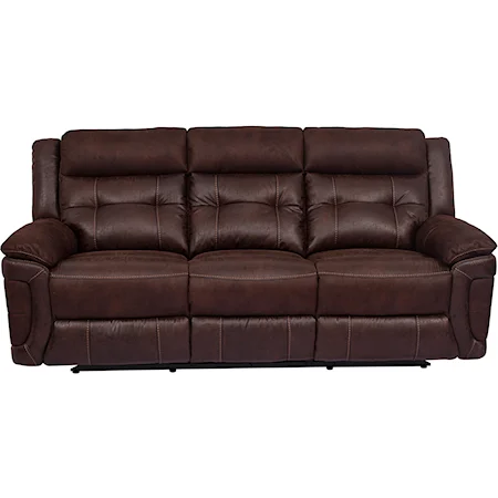 Casual Dual Recline Sofa with Pillow Arms