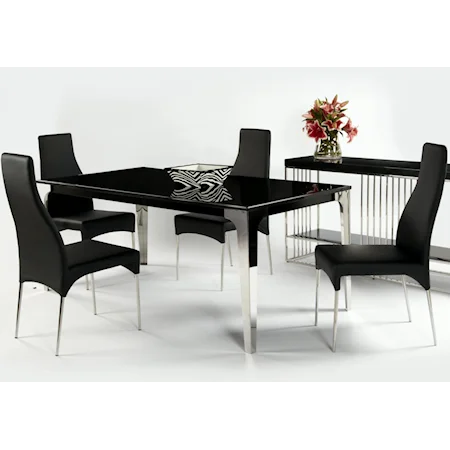 5 Piece Leg Table and Chair Set