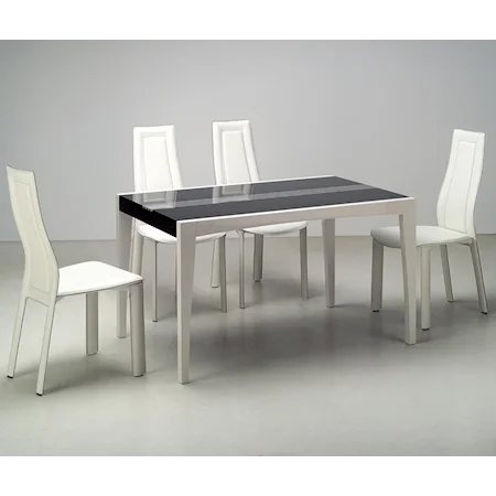 5 Piece Leg Table and Side Chair Set