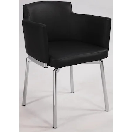 Club Style Swivel Arm Chair