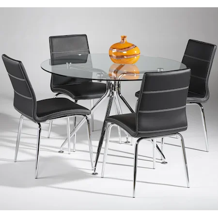5 Piece Round Table and Side Chair Set