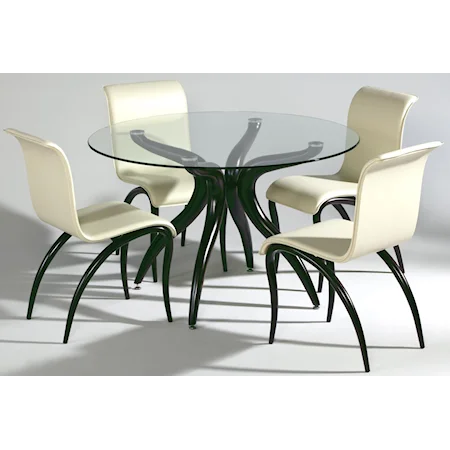 Round Table w/ 4 Side Chairs