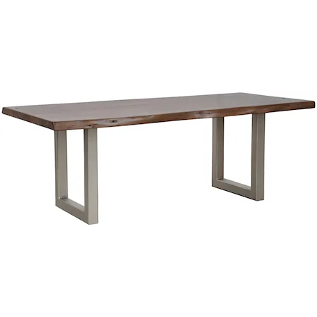 94" Solid Acacia Table with Iron Base