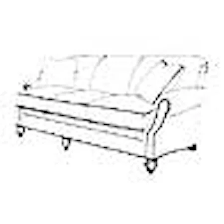 Traditional Queen Sleeper Sofa with Rolled Arms