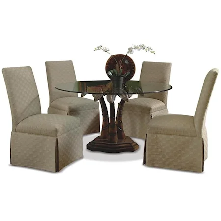 5 Piece Chair and Tropical Table Set