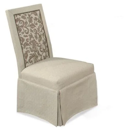 Skirted Upholstered Dining Side Chair