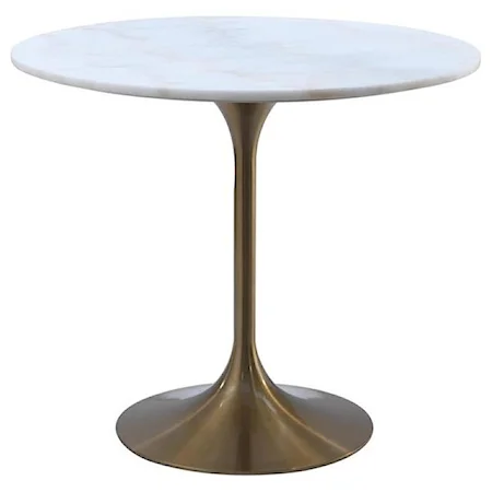 Glam Bistro Table with Marble Top