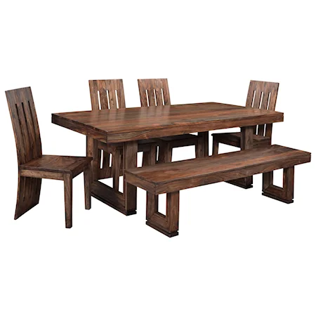 Table and Chair Set with Bench