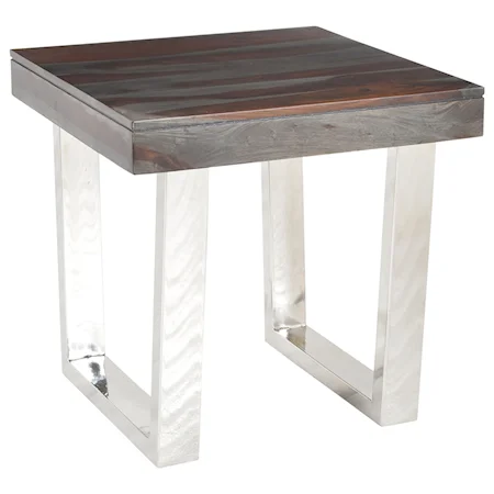 Stainless Steel Base End Table