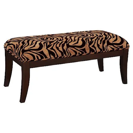 Tiger Print on Cherry Frame Bench