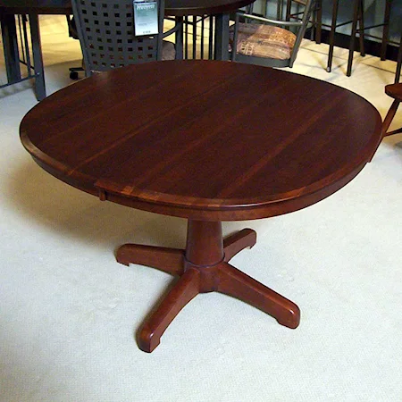 46" Solid Top Round Table with 2 Leaves