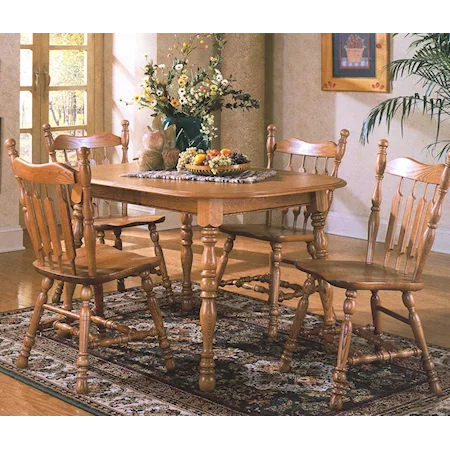 Laminate Top Rectangular Table with Side Chairs