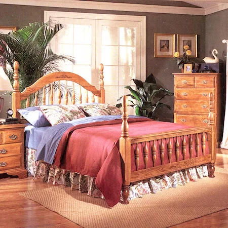 Queen Size Spindle Bed