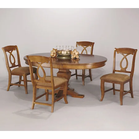 5-Piece Pedestal Table Set