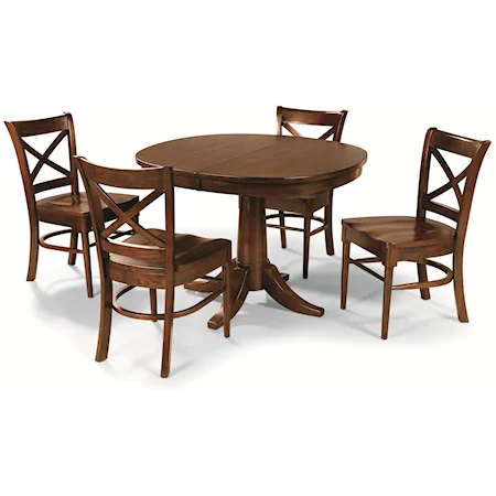 5-Piece Pedestal Table Set