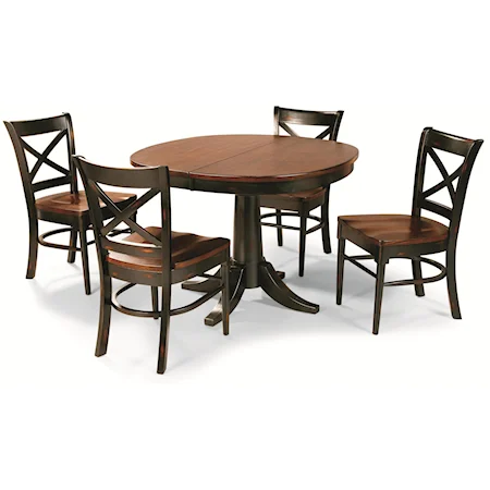 5-Piece Pedestal Table Set