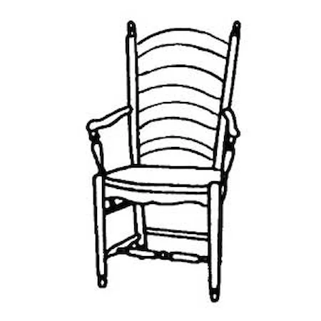 Ladder Back Arm Chair