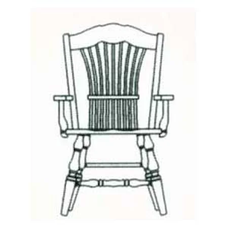 Sheaf Header Back Arm Chair