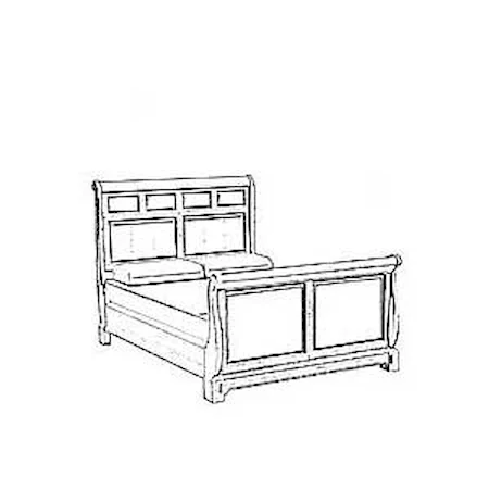 Queen Size Sleigh Panel Bed