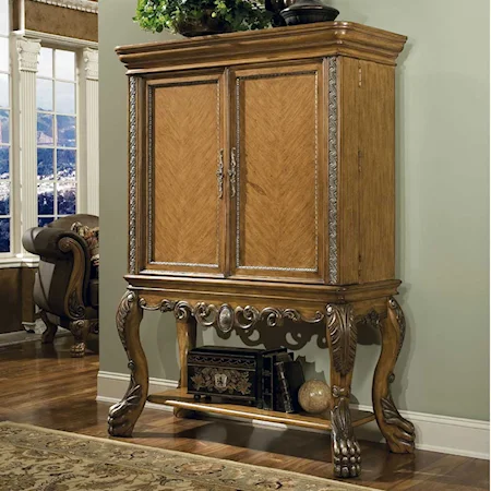 Medium Fruitwood Bar Cabinet