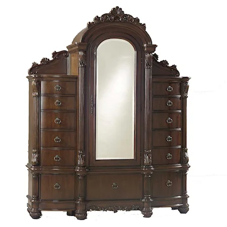 13 Drawer Chest with Full Length Mirror