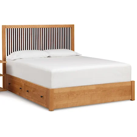 <b>Customizable</b> Queen  Canaan Spindle Headboard Bed with Storage Drawers