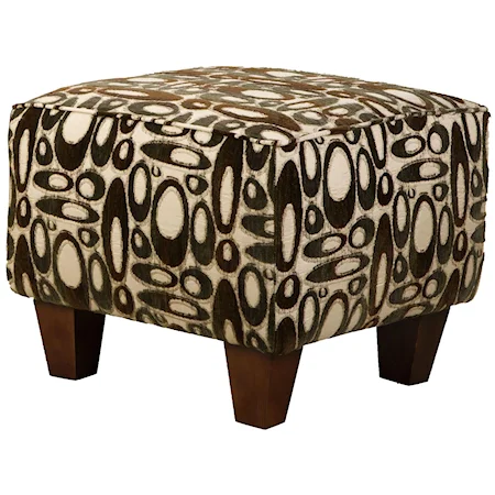 Upholstered Contrast Accent Ottoman