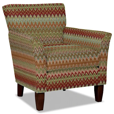 Contemporary Flare Arm Accent Chair