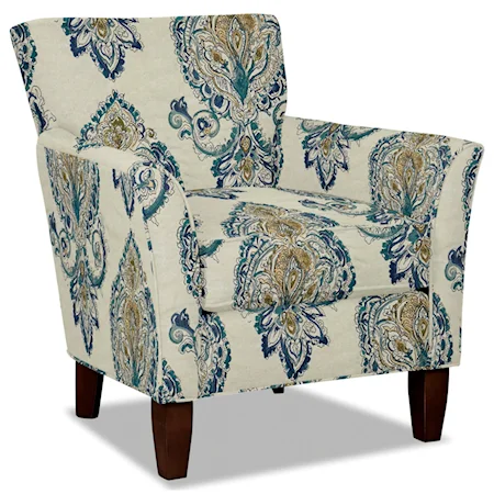 Contemporary Flare Arm Accent Chair