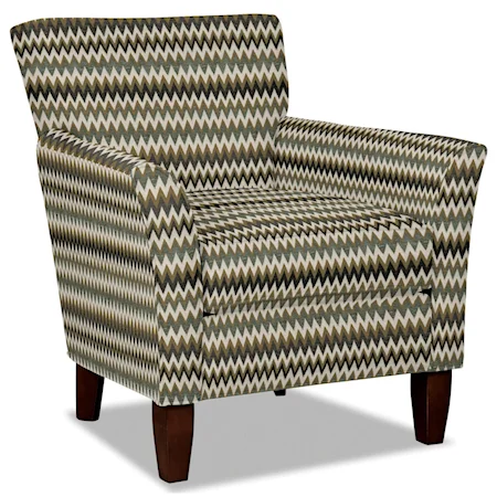 Contemporary Flare Arm Accent Chair