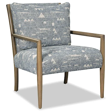 Contemporary Accent Chair with Exposed Wood Frame