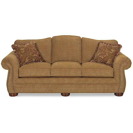 Camelback Sofa with Regular Brass Nails