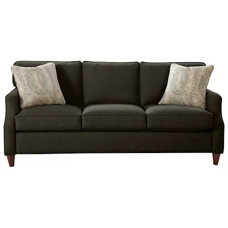 Transitional Sofa with Flair Tapered Arms