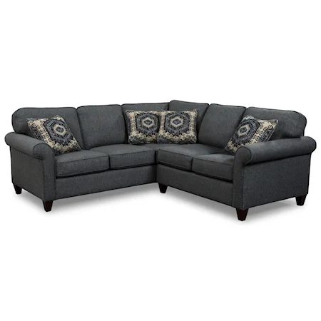 Transitional Two Piece Sectional Sofa with LAF Corner Sofa