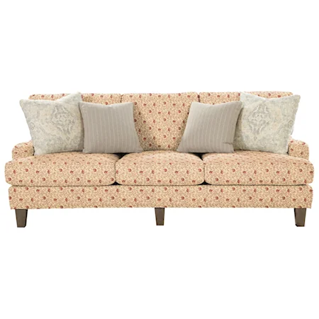 Transitional Sofa with English Arms