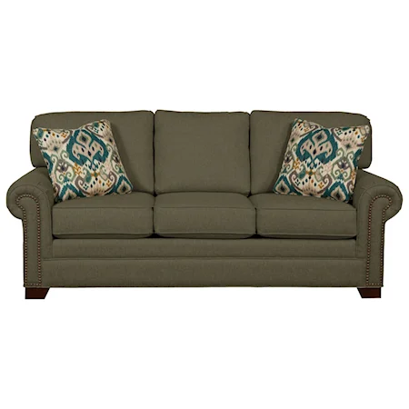 Queen Sleeper Sofa with Memory Foam Mattress