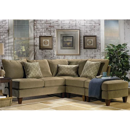 Armless Sectional with Ottoman