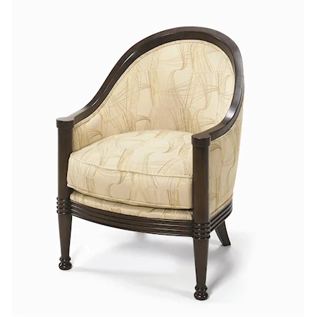 Exposed Wood Accent Chair