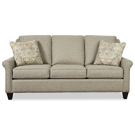 Casual 79 Inch Sofa with Queen Sleeper Mattress