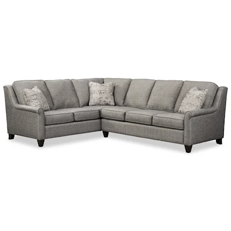 Casual 5-Seat Sectional Sofa with LAF Return Sofa